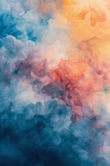 Obraz premium Celestial Tapestry: Ethereal Watercolor Sky