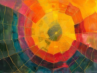 Obraz premium Geometric Web Abstraction