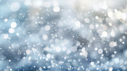 Obraz premium Multi-layered white, silver, and blue bokeh background.