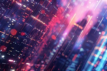 Obraz premium Shimmering Urban Lightscape