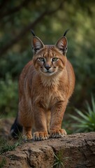 Obraz premium Caracal (wildcat) in nature.