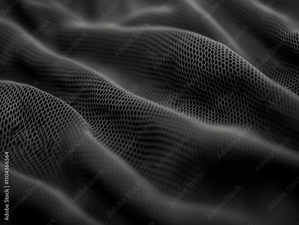 Poster A captivating close-up reveals a dynamic black and white wavy pattern, offering mesmerizing texture and ample copy space for various creative design projects