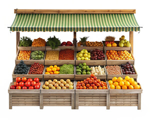 fruits and vegetables in market