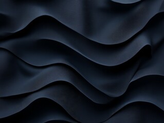 Obraz premium This abstract composition showcases a close-up of a textured black wavy pattern, conveying depth and movement. The design allows for copy space on the right side, ideal for various applications