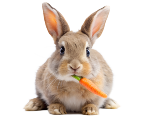 rabbit on white background