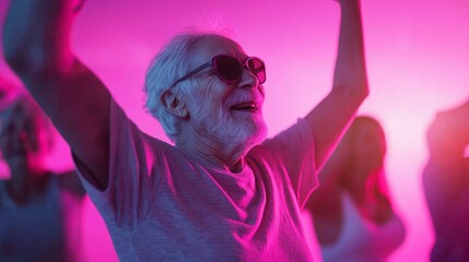 Forever Young: Energetic Older Adults in Anti-Aging Dance Class Embracing Joy and Community Connection