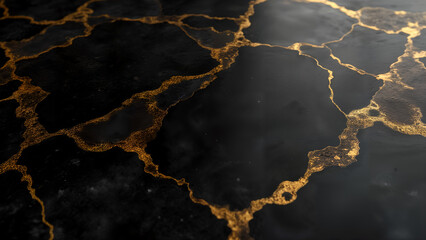 Elegant Black Marble Flooring