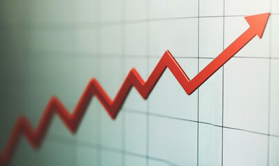 A graph with a red line that is pointing to the right