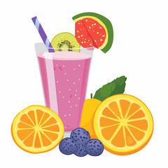 Nutritious Fresh Fruit Milkshake Group for Healthy Lifestyle