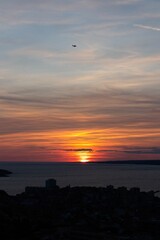 Coucher de soleil avec vue sur Marseille
