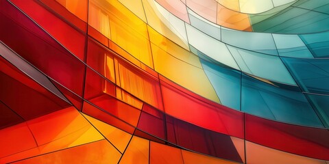 Fototapeta premium Modern abstract glass architectural forms. world winning photo created by ai