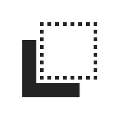 Copy Your Document abstract simple black squared illustration for User Interface. Vector icons in flat style