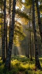 Fototapeta premium Champs, Soleil, arbres, trop bien.
