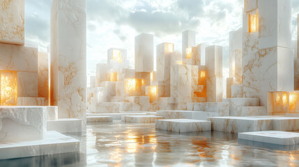 fountain in the night