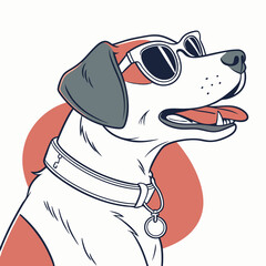dog with sunglasses