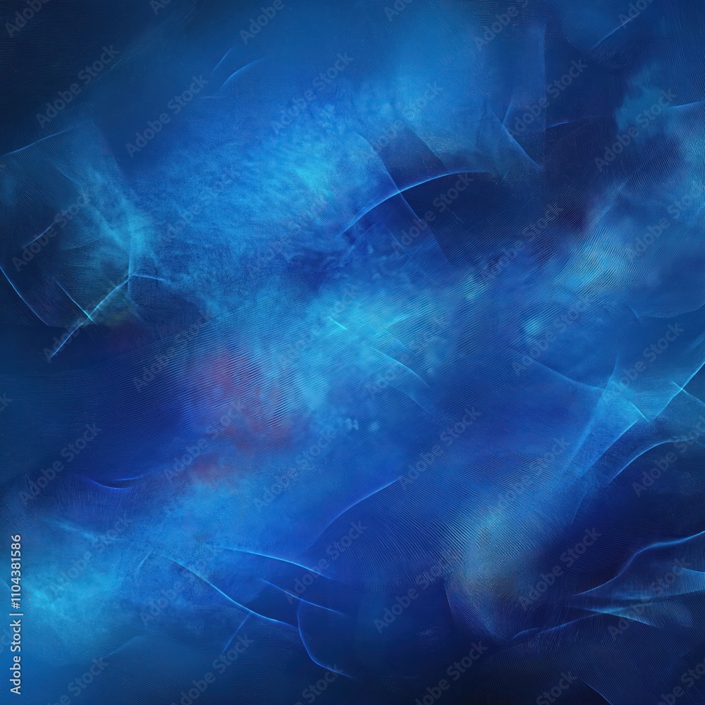 Aufkleber Abstract deep blue background texture. Design evokes movement, depth. Suitable for web design, branding, creative projects. Complex patterns, soft lines create abstract artistic feeling. Digital