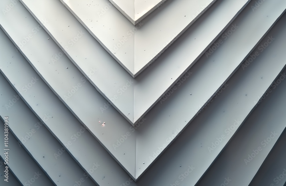 Poster Abstract geometric pattern design. Interlocking diagonal strips create modern grey background. Stylish, elegant design perfect for tech architecture projects. Trendy design suitable for branding