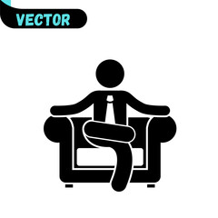 office boss icon single vector