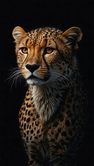 Fototapeta premium Cheetah silhouette vector.