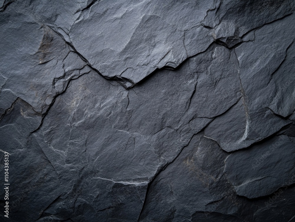 Poster This close-up features a rugged grey rock surface with intricate textures and deep shadows that highlight its alien-like qualities. The composition allows for ample copy space on the left side
