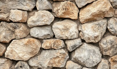 A wall made of rocks with a brownish color