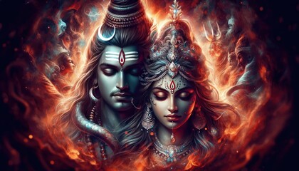 Lord Shiva and Goddess Parvati