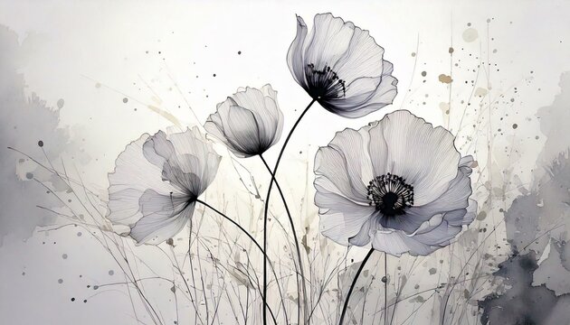 fiori stile acquarello