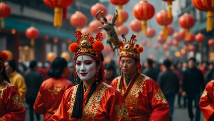Fototapeta premium Chinese carnival celebrating the Lunar New Year.