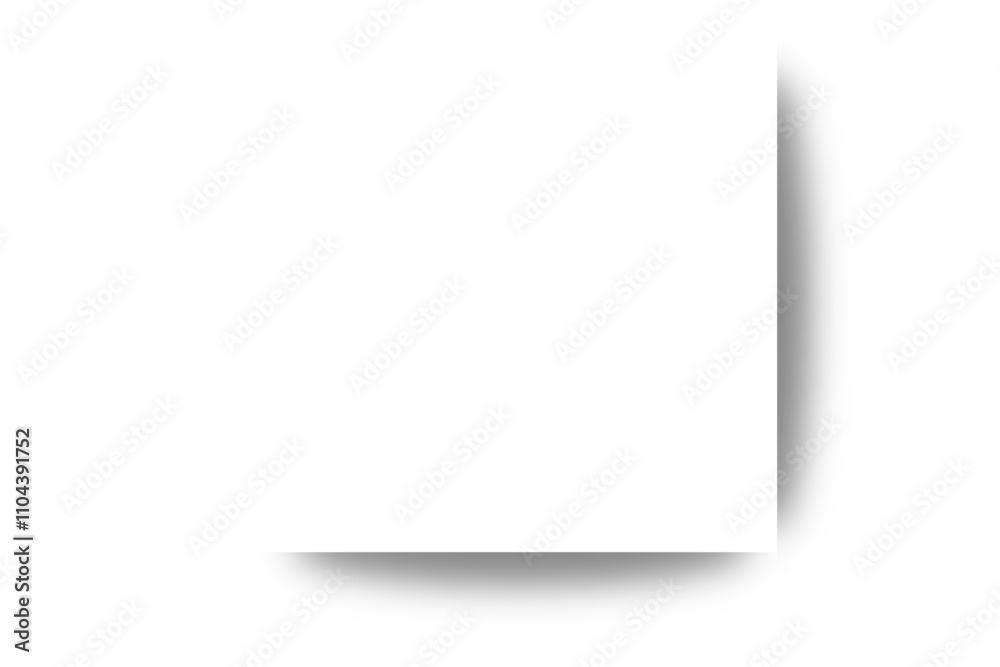 Poster transparent drop shadow square. realistic square frame overlay shadow effect isolated on transparent