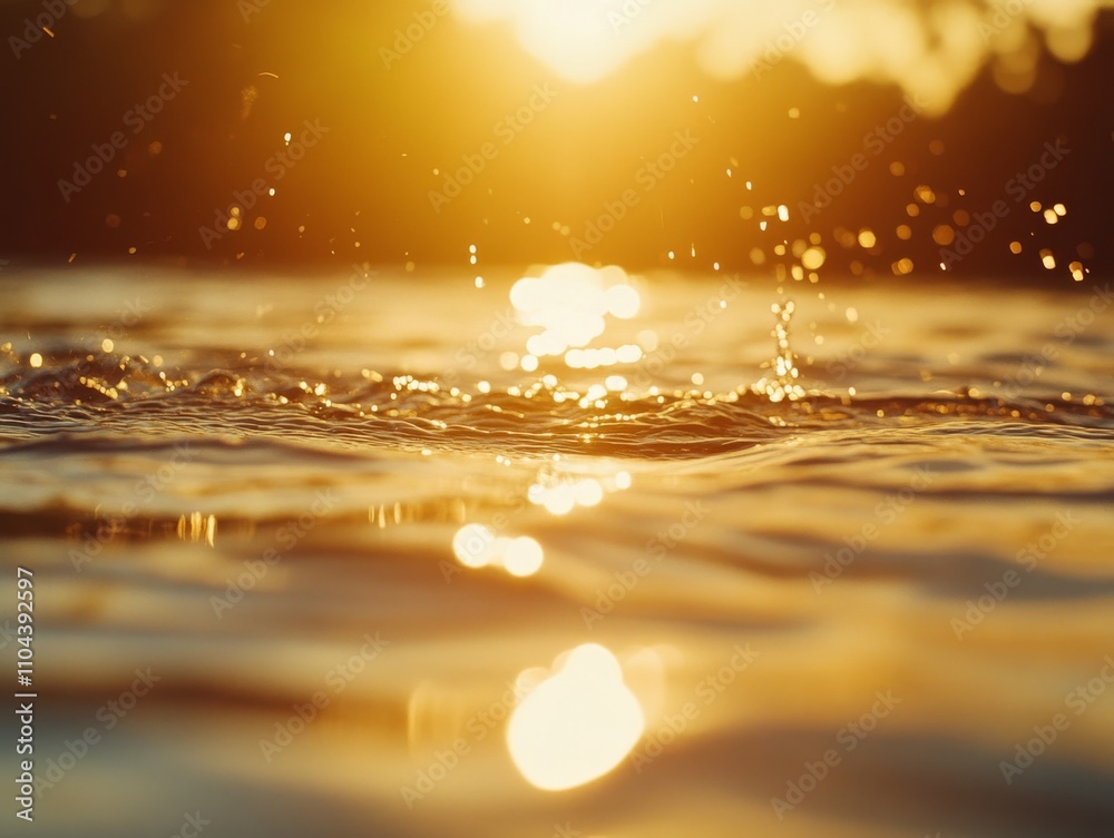 Leinwandbilder sunlight dances across the surface of a tranquil lake, casting mesmerizing patterns of light and sha