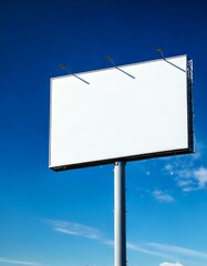 Mockup billboard against a bright blue sky