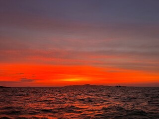 sunset over the sea
