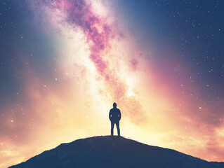 Sterngucker vor dem beeindruckenden Nachthimmel

