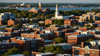 Obraz premium Cityscape of Portland, Maine.