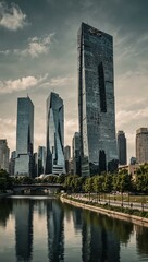 Obraz premium Cityscape with modern architecture.
