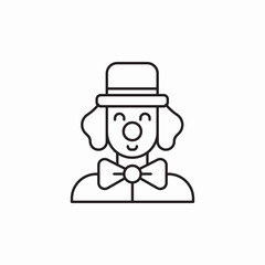 clown fun icon sign vector