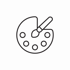 color palette icon sign vector