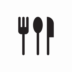 cutlery fork spoon knife icon sign vector