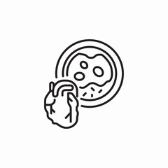 Deep vein thrombosis heart icon sign vector
