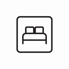 hotel room icon sign vector