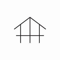 house construction icon sign vector