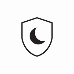 Naklejka premium night protection icon sign vector