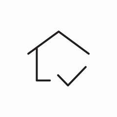 real estate check mark icon sign vector