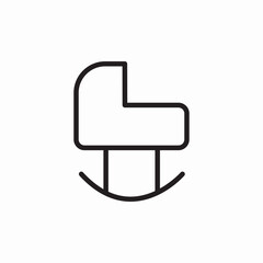 rocking cradle icon sign vector
