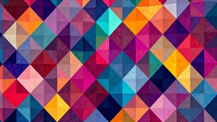 Abstract Geometric Diamond Pattern: Vibrant, colorful diamond shapes create a dynamic and modern abstract background.