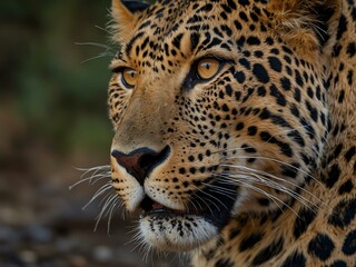 Naklejka premium Close-up of a big male leopard.