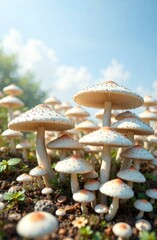 mushrooms in the forest