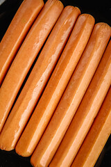 vegetarian sausage food dish vegetable protein seitan meatless soy wheat  fresh delicious gourmet food background on the table rustic food top view copy space vegan food