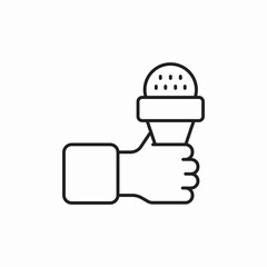 microphone interview icon sign vector