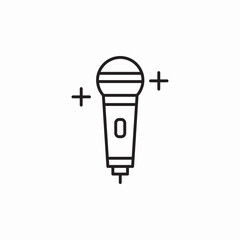microphone sing karaoke icon sign vector